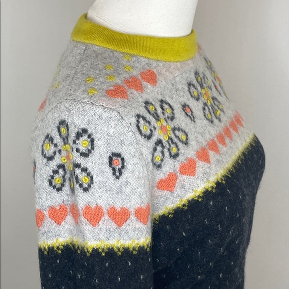 Kate Spade New York Embroidered Fair Isle Sweater in Alpaca from Peru, S - Picture 9 of 9
